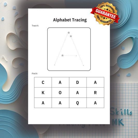 Alphabet Tracing Mats for Kids - PDF Instant Download for Fun Learning