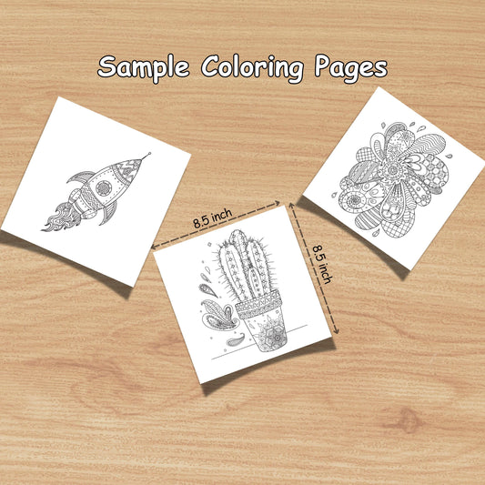 Mindfulness Coloring Book for Kids and Adults | 38 Pages + Cover | Printable PDF Stress Relief Coloring for Creativity and Calm