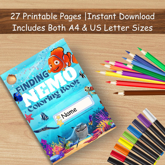 Clownfish Coloring Book: 27 Ocean Adventure Pages (PDF Download A4/US Letter)
